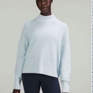 LULULEMON MERINO WOOL-BLEND RIBBED TURTLENECK SWEATER